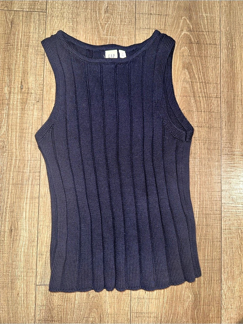 GAP Ribbed Sleeveless Sweater - Navy Blue Size Small - New